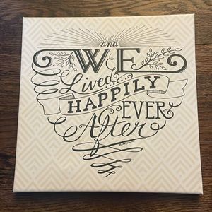 And we lived happily ever after canvas sign
